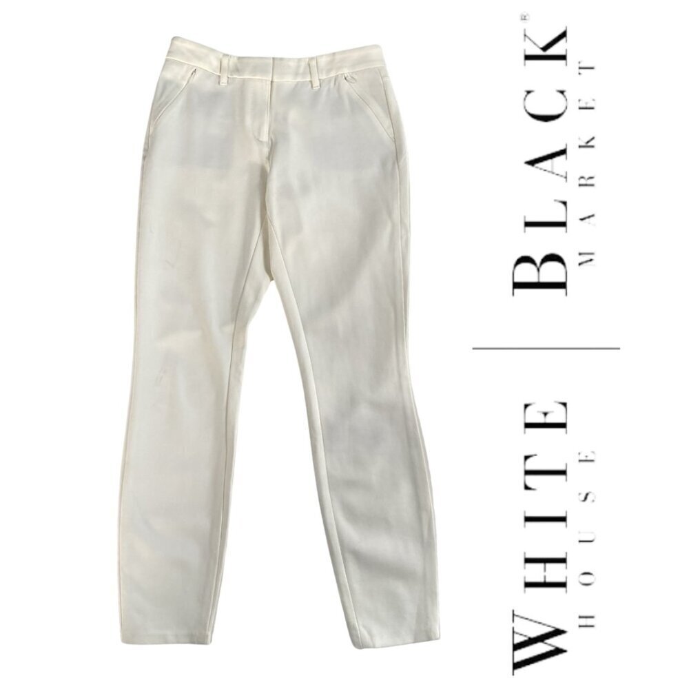 White House Black Market White Skinny Leg Stretch Pants, Size OR/XS #272